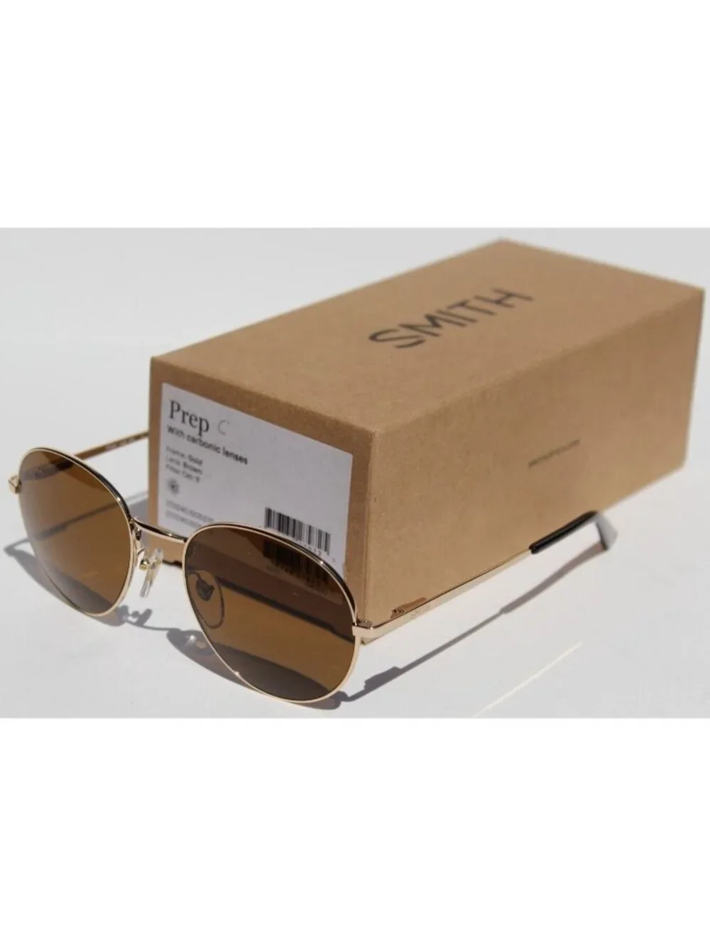 SMITH OPTICS Prep Sunglasses Gold/Brown Round NEW $139 - Picture 7 of 8